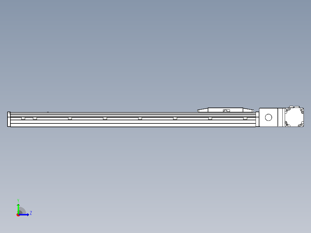 机器人皮带驱动直线轴TPA-GCB-150-P80-L750-QR-M75-N3左视图