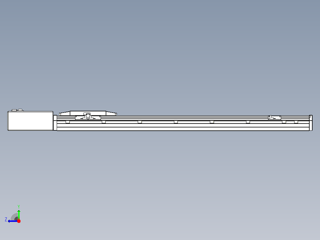 机器人皮带驱动直线轴TPA-GCB-150-P80-L750-QR-M75-N3右视图