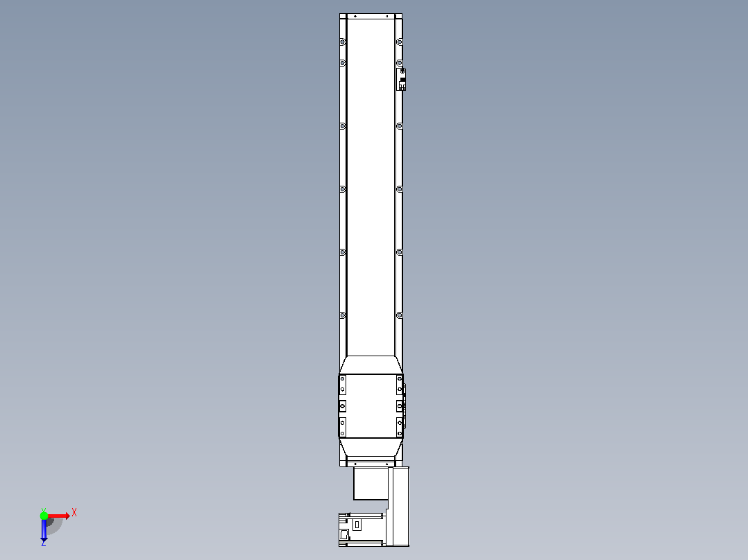 机器人皮带驱动直线轴TPA-GCB-150-P80-L750-QR-M75-N3俯视图