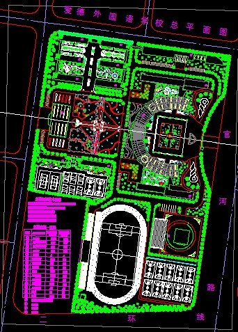 某外国语学校总平面规划及景观设计缩略图