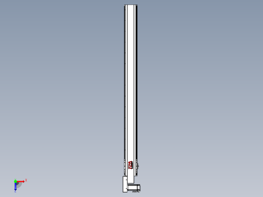 皮带直线轴半封闭可选导轨TPA-HNB-120D-110-L1350-ML-Y-P40-N3俯视缩略图