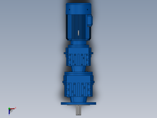 RF47R37法兰轴伸式组合型斜齿轮减速机RF47R37-Y0.25-4P-71-M1-0°-Φ200俯视缩略图