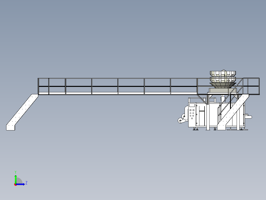 食品加工生产线step格式左视图