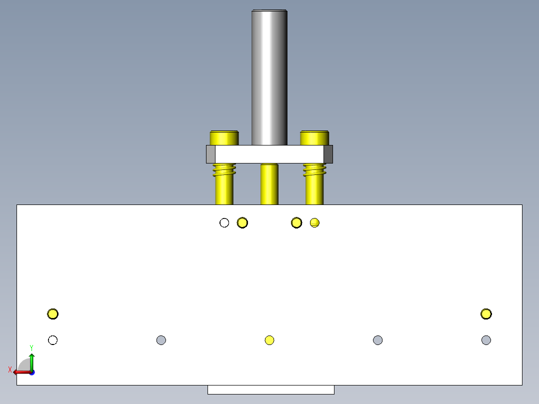 位置确认销后视图