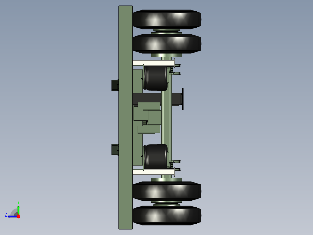 军用无人机发射系统右视图