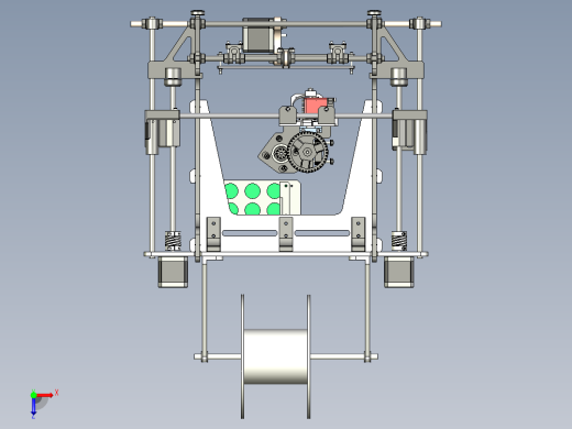 3D打印机设计3D模型俯视缩略图