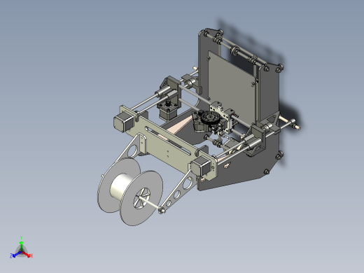 3D打印机设计3D模型正等轴测缩略图