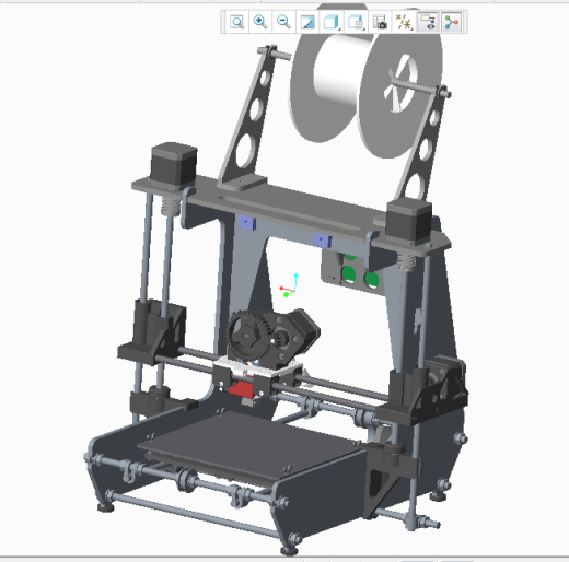 3D打印机设计3D模型缩略图