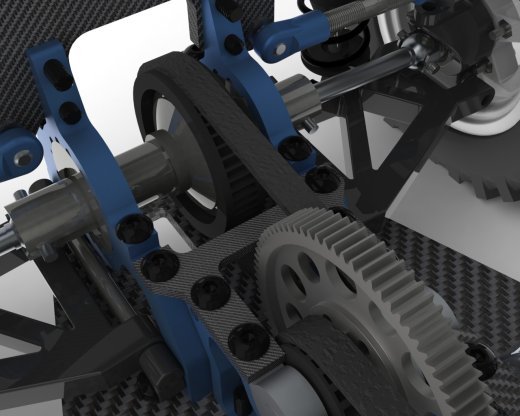 Xray T2电动遥控车RC底盘骨架3D模型图纸 Solidworks设计 附STEP缩略图