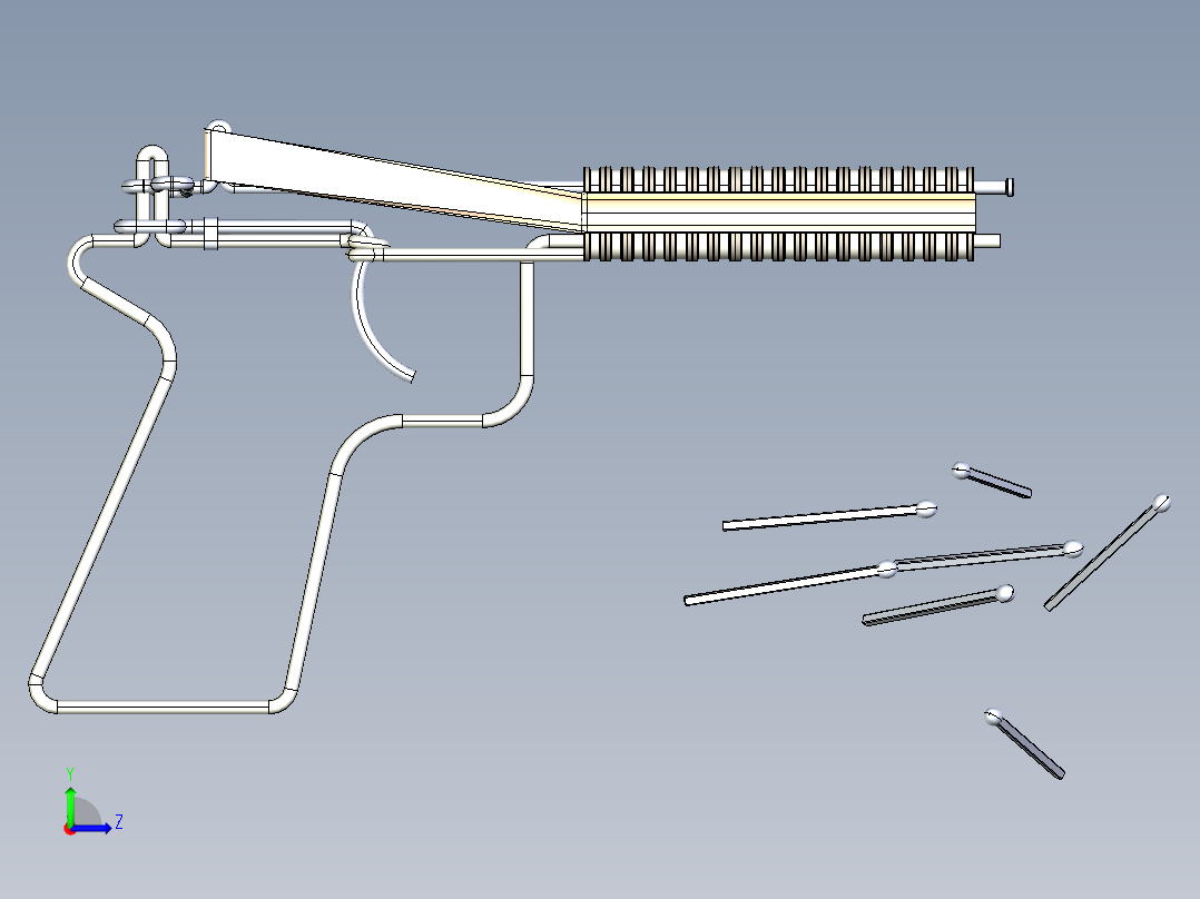 火柴枪MATCH PISTOL左视图
