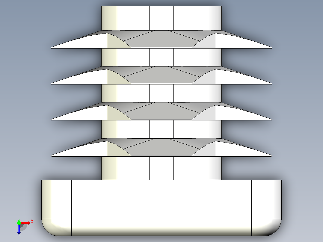 inventor 管盖俯视图