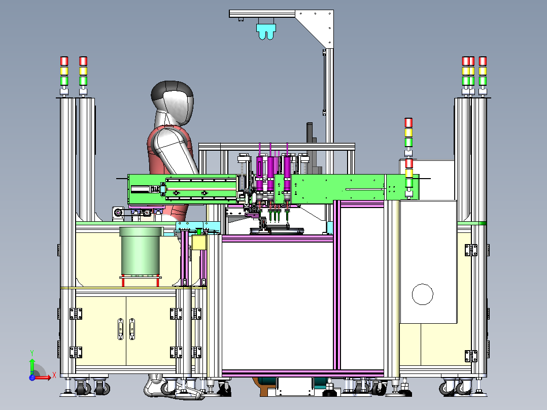 07 苹果音箱后盖组装流水线+工程图前视图