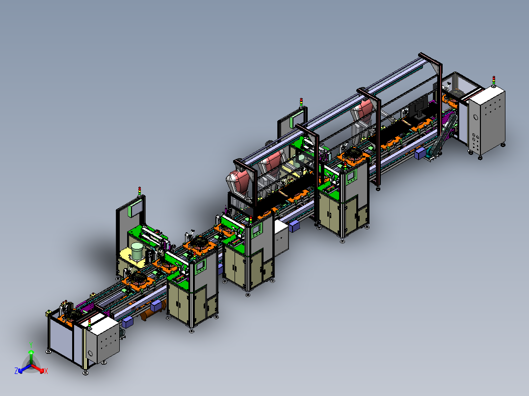 07 苹果音箱后盖组装流水线+工程图正等轴测图