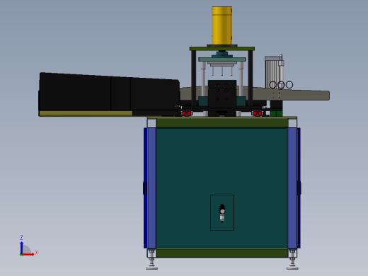 钢管液压冲孔机3d图纸钢管自动上下料钢管两端液压打孔机3d图纸前视缩略图