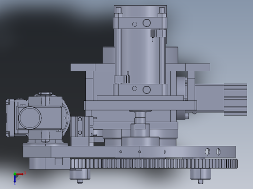 托盘抬升装置及旋转装置(回转台抬升装置)俯视缩略图