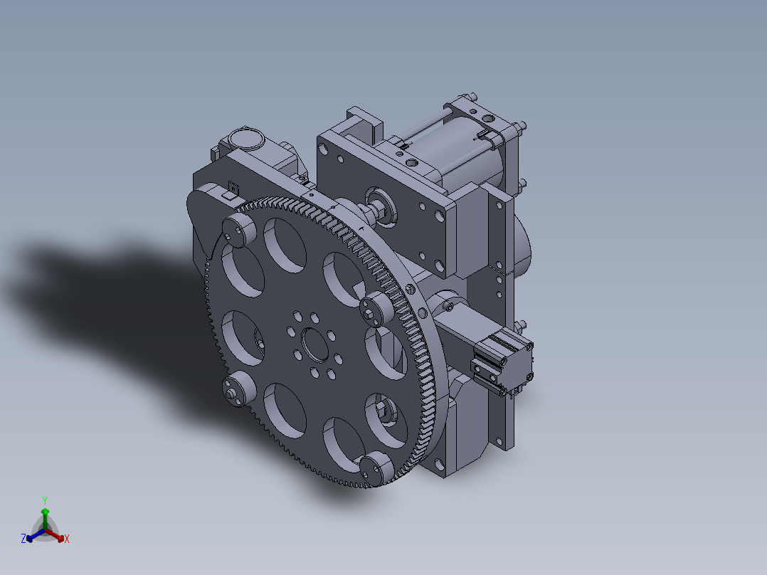 托盘抬升装置及旋转装置(回转台抬升装置)正等轴测图