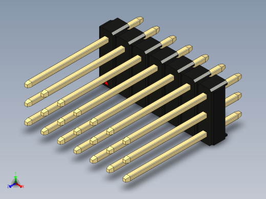 彩色公头100mil（2.54mm）系列-DS1021_black_3x07p_100mil_Type5_rev1.0