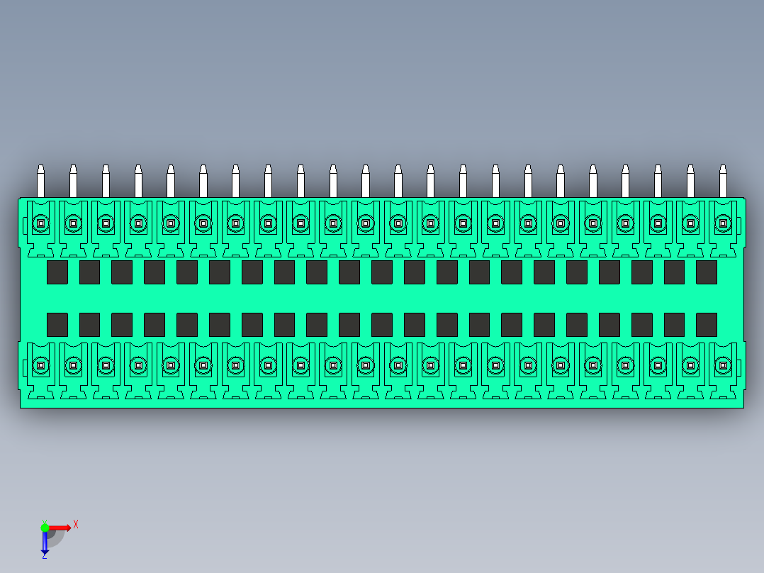 DEGSON 15EDG 系列 3.5mm 插拔式接线端子 FullPack-15EDGRH-3.5-44P-14-00AH俯视图