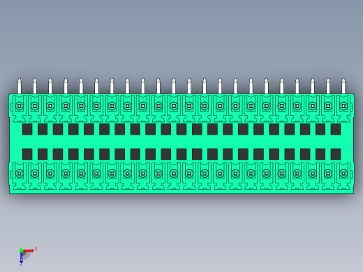 DEGSON 15EDG 系列 3.5mm 插拔式接线端子 FullPack-15EDGRH-3.5-44P-14-00AH俯视缩略图