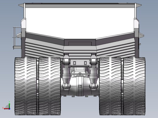 12.工程自卸卡车 3d模型图纸后视缩略图