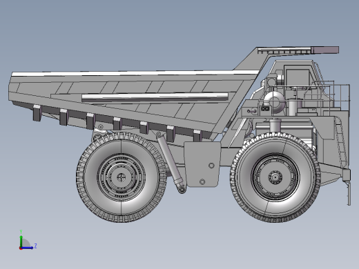 12.工程自卸卡车 3d模型图纸左视缩略图