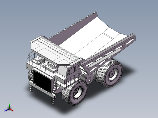 12.工程自卸卡车 3d模型图纸正等轴测缩略图