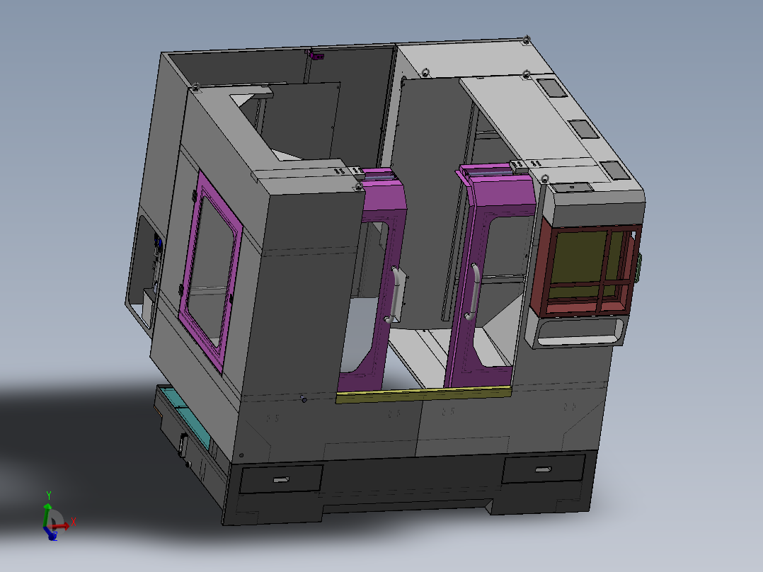 XH713G 加工中心钣金件 模型图纸