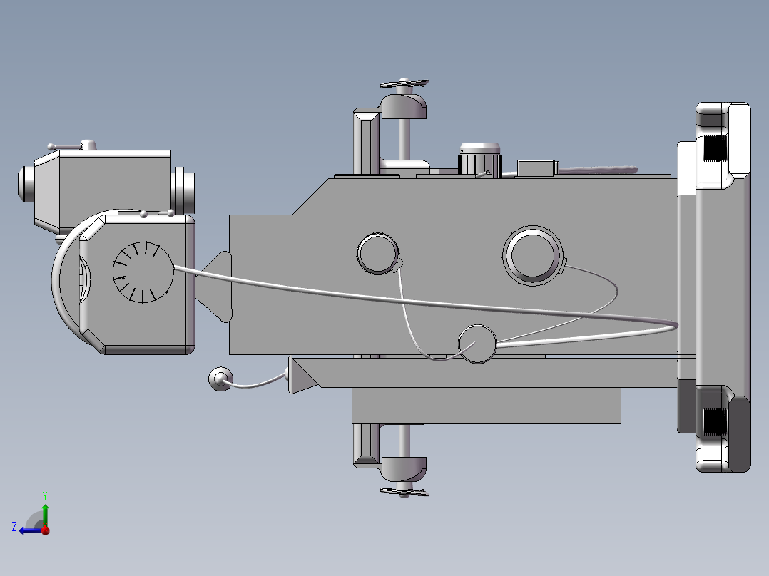 623万能铣床右视图
