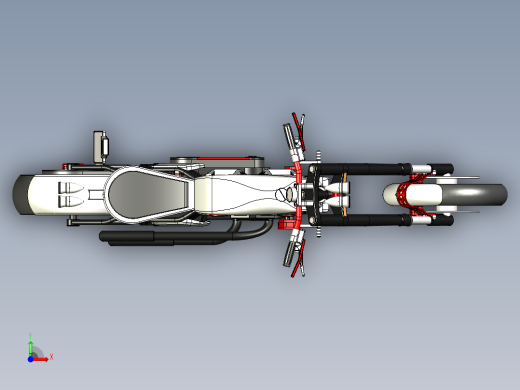 摩托车chopper-motorbike-crow-design-stp格式前视缩略图