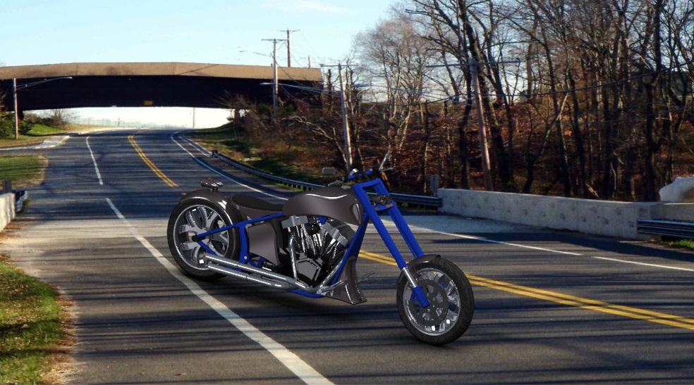 摩托车chopper-motorbike-crow-design-stp格式