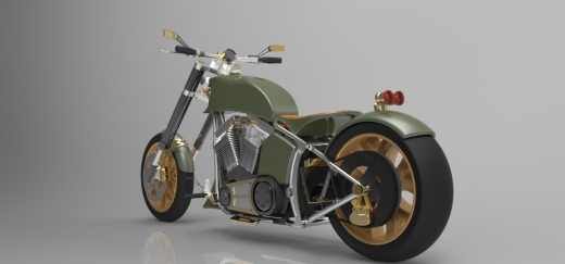 摩托车chopper-motorbike-crow-design-stp格式缩略图