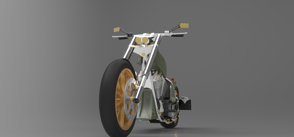 摩托车chopper-motorbike-crow-design-stp格式