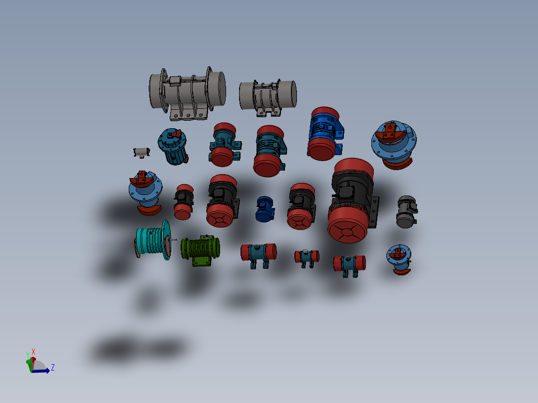 振动电机及振动器系列三维模型合集