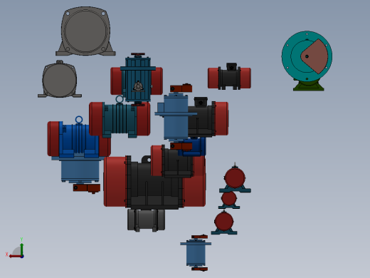 振动电机及振动器系列三维模型合集后视缩略图
