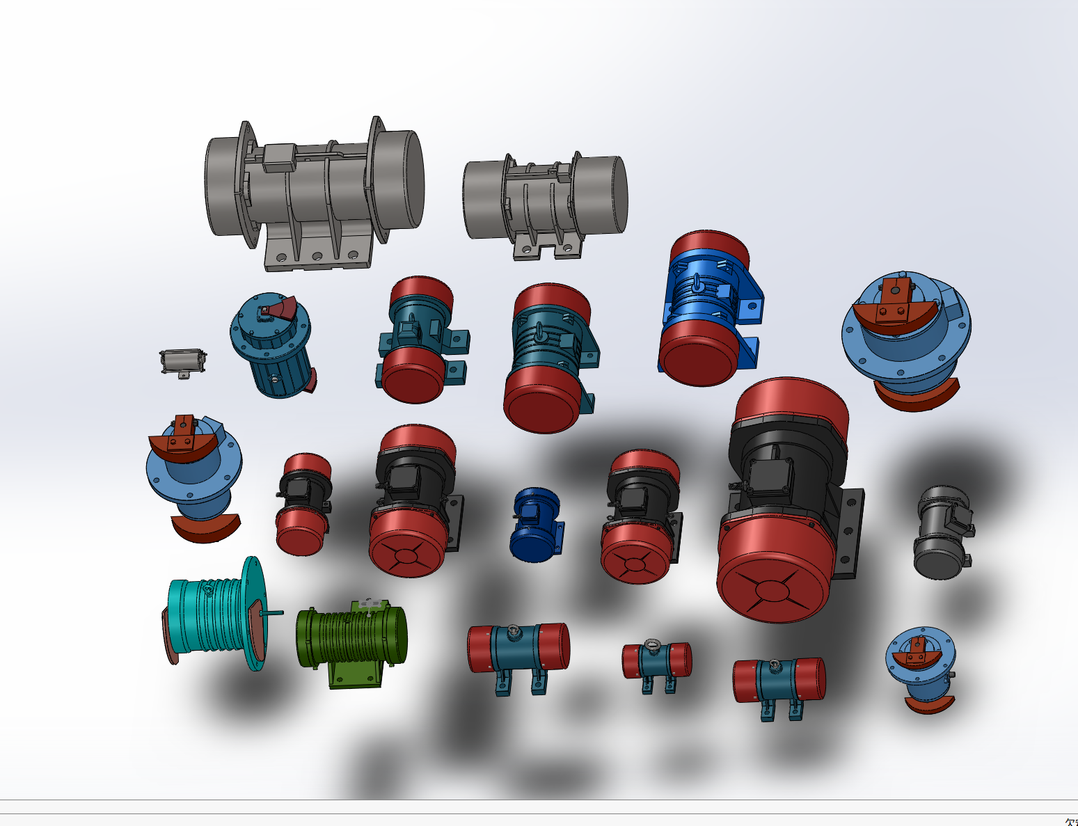 振动电机及振动器系列三维模型合集