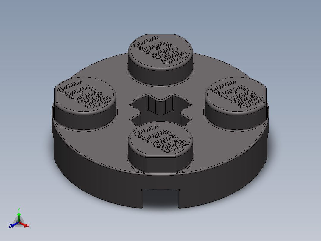 乐高零件 4032 板 2 x 2 圆形-4032 Dark Stone Grey Plate 2 x 2 Round