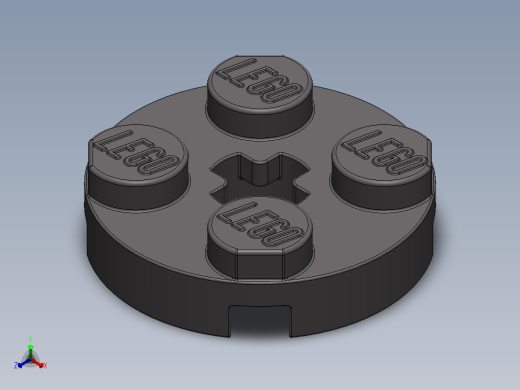 乐高零件 4032 板 2 x 2 圆形-4032 Dark Stone Grey Plate 2 x 2 Round