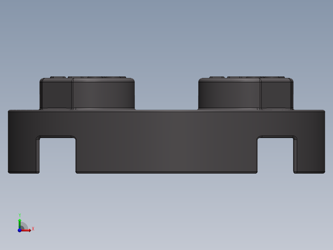 乐高零件 4032 板 2 x 2 圆形-4032 Dark Stone Grey Plate 2 x 2 Round前视图