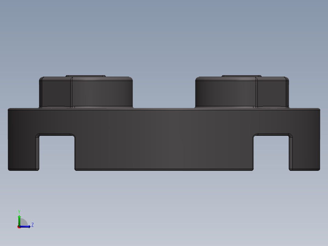 乐高零件 4032 板 2 x 2 圆形-4032 Dark Stone Grey Plate 2 x 2 Round左视图