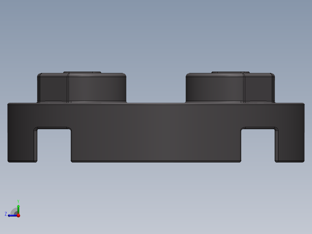 乐高零件 4032 板 2 x 2 圆形-4032 Dark Stone Grey Plate 2 x 2 Round右视图