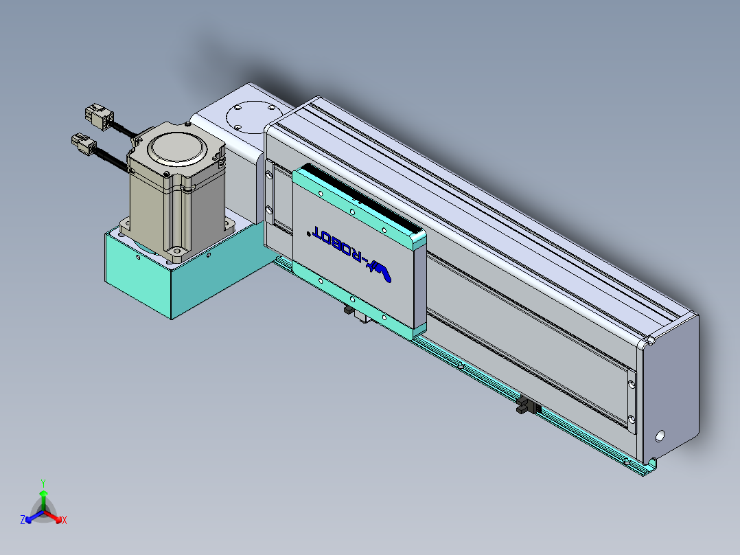 威洛博VBC同步带传动一无尘环境VBC14-L45-S200-BLU-ZP75-C3主视图