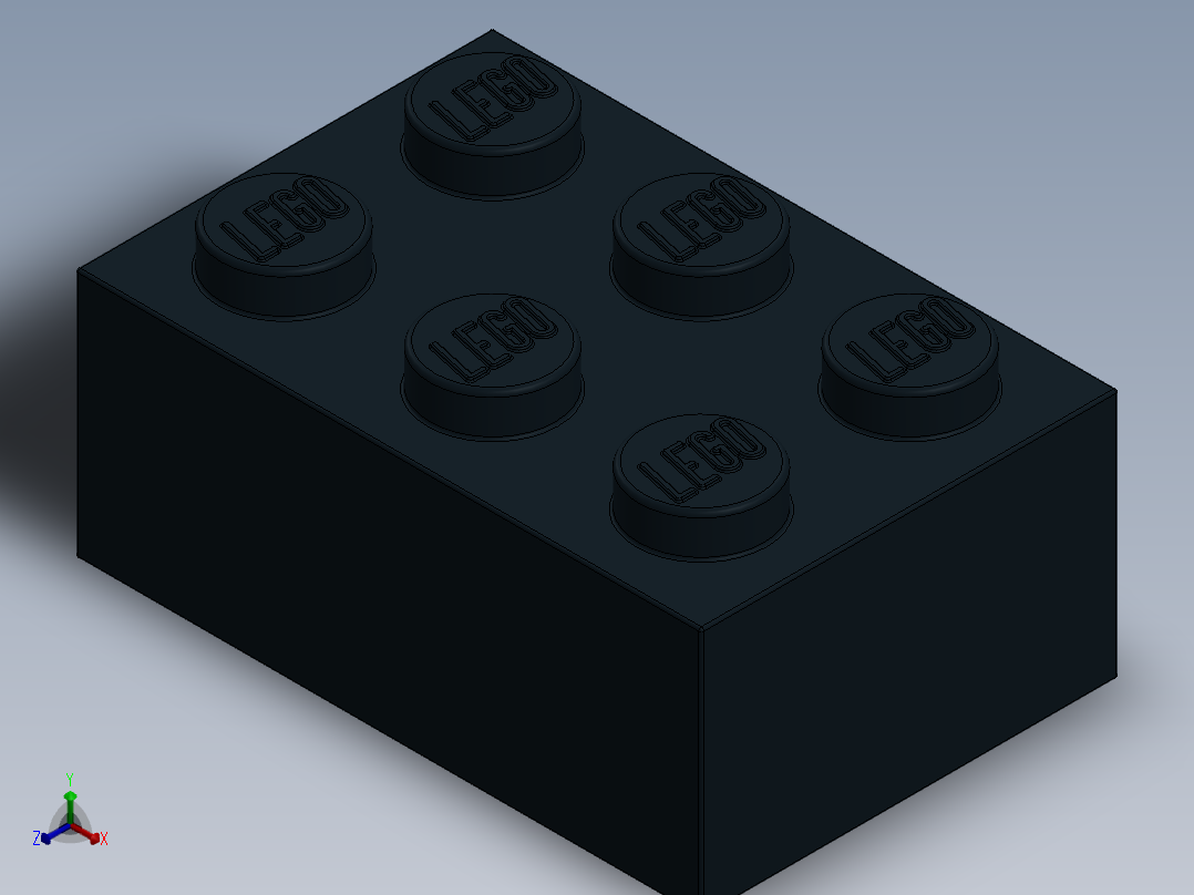 乐高套装 4421基本积木-300226 Black Brick 2 x 3.SLDPRT