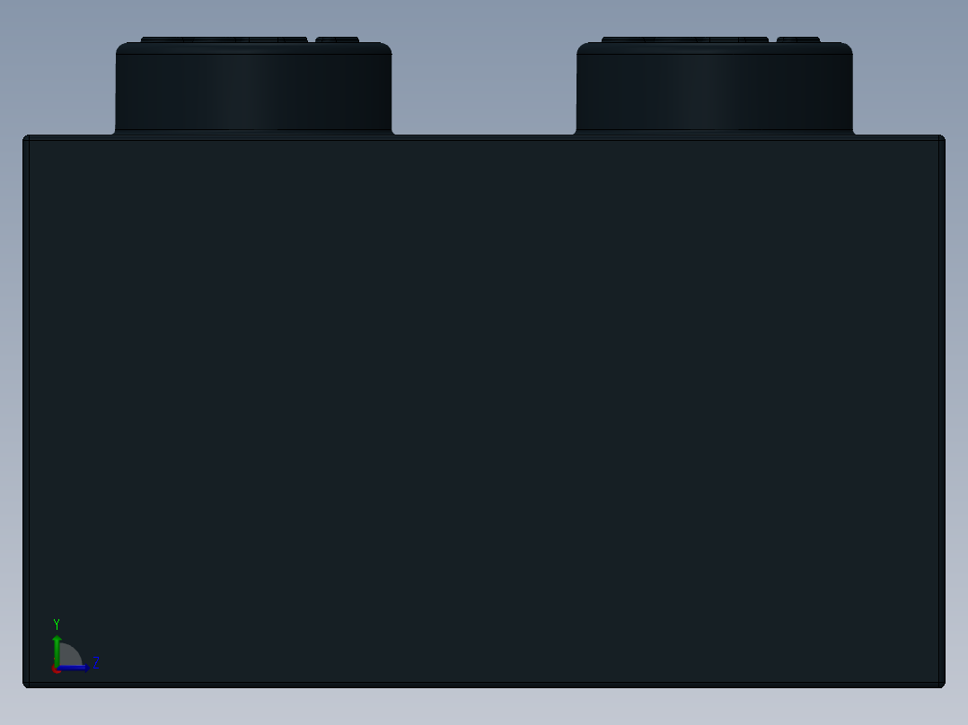 乐高套装 4421基本积木-300226 Black Brick 2 x 3.SLDPRT左视图