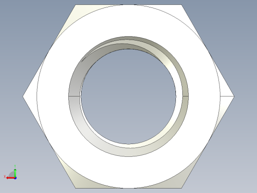 DIN 934 螺母-M14 Nut.STEP后视缩略图
