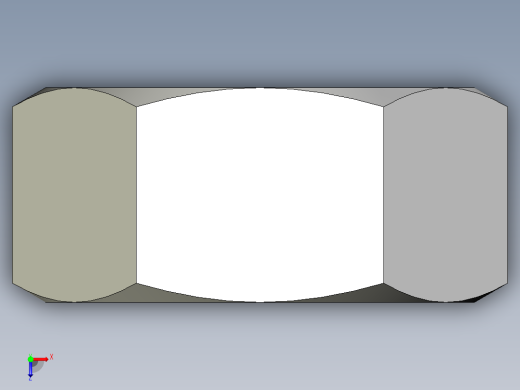DIN 934 螺母-M14 Nut.STEP俯视缩略图