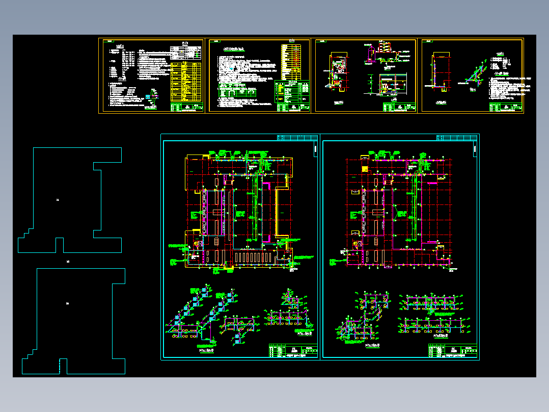 某学校食堂采暖设计施工图（暖风机和散热器）