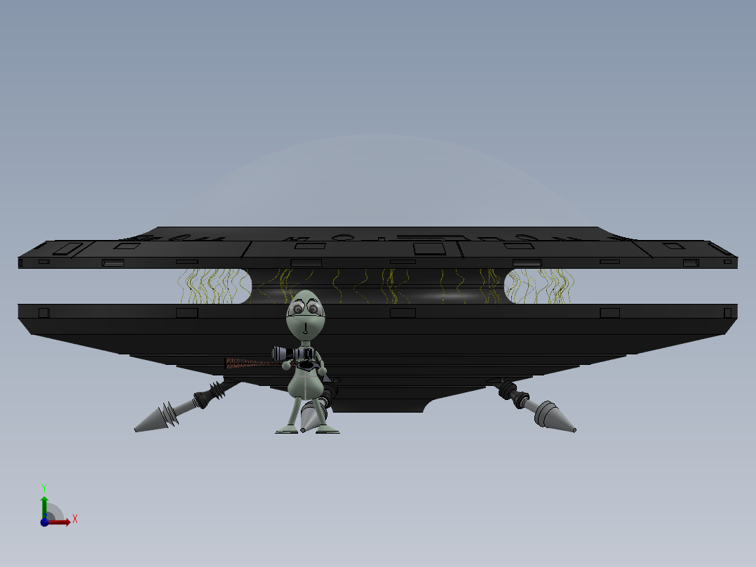 UFO不明飞行物前视图