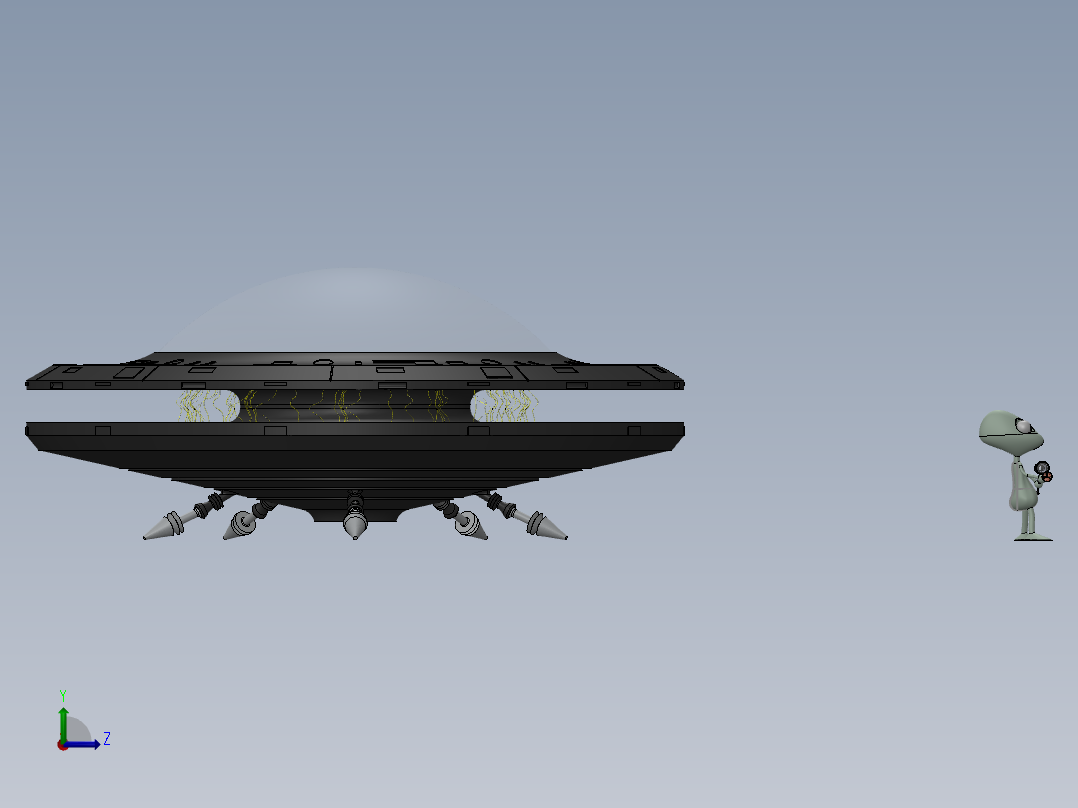 UFO不明飞行物左视图