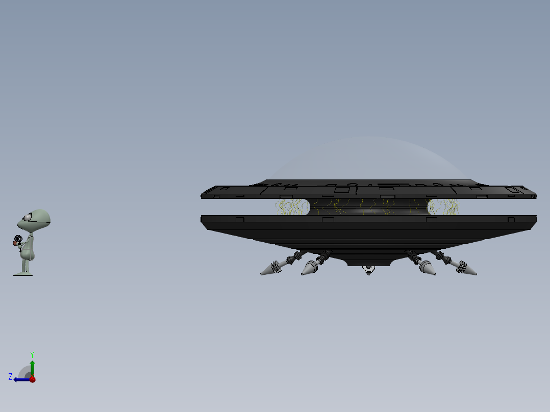 UFO不明飞行物右视图