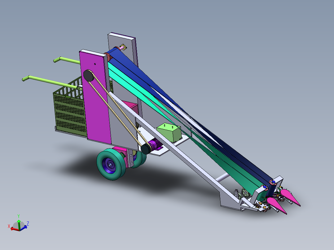 温室韭菜收割机的设计【三维SOLIDWORKS】